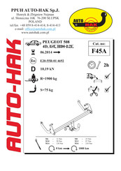 AUTO-HAK F45A Instructions De Montage