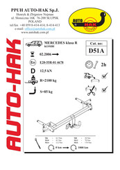 AUTO-HAK D51A Instructions De Montage