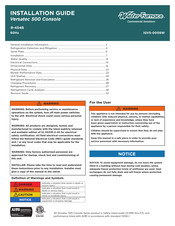 Water Furnace Versatec 500 Console Guide D'installation