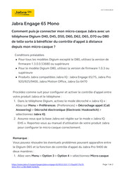 Jabra Engage 65 Mono Foire Aux Questions