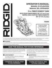 RIDGID R3402 Manuel D'utilisation