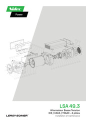 Nidec LEROY-SOMER LSA 49.3 Installation Et Maintenance