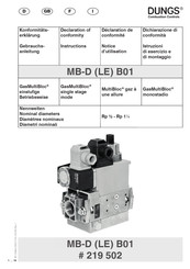 Dungs MB-D B01 Notice D'utilisation