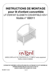 OXFORD BABY ELIZABETH CONVERTIBLE 69011 Instructions De Montage