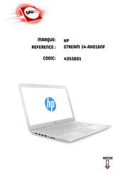 HP STREAM 14-AXO16NF Manuel De L'utilisateur