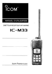 Icom IC-M33 Manuel D'utilisation