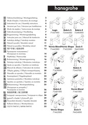 Hansgrohe Rebris E 72480 0 Serie Mode D'emploi / Instructions De Montage