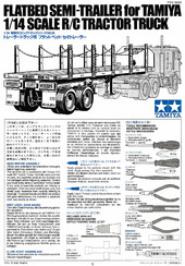 Tamiya FLATBED SEMI-TRAILER 56306 Mode D'emploi