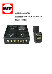 SCHOLTES CIM 636 A ANTHRACITE Mode D'emploi