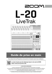 Zoom L-20 LiveTrak Guide De Prise En Main