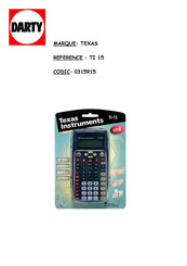 Texas Instruments TI-15 Mode D'emploi