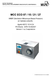 ViM MCC ECO 15 Notice Technique