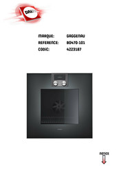 Gaggenau BO 471 Notice D'utilisation