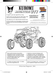 Kool Karz Playground Kuromi Adventure UTV Mode D'emploi