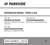 Parkside PSSFS 3 A2 Instructions D'utilisation Et Consignes De Sécurité