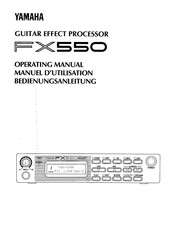 Yamaha FX550 Manuel D'utilisation