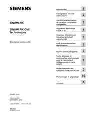 Siemens SINUMERIK ONE Consignes De Fonctionnement