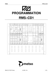 metso RMS-CD1 Guide De Programmation