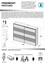 Forte FREEMONT FMTS124E2 Notice De Montage