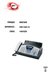 Brother FAX-T102 Serie Guide De L'utilisateur