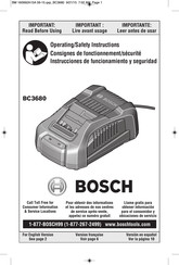 Bosch BC3680 Consignes De Fonctionnement/Sécurité