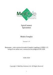 MedChip Solutions SpiroConnect Mode D'emploi