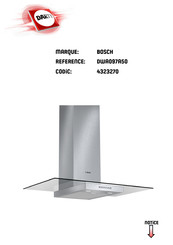 Bosch DWA097A50 Notice D'utilisation Et De Montage