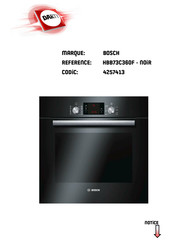 Bosch HBB73C360F Notice D'utilisation