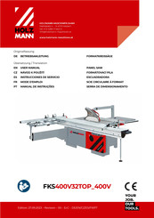 HOLZMANN MASCHINEN FKS400V32TOP 400V Mode D'emploi