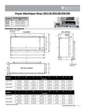 Regency Onyx EX190 Mode D'emploi