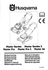 Husqvarna Master Pro S Manuel D'utilisation