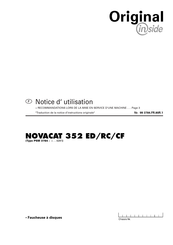 Pottinger NOVACAT 352 CF Notice D'utilisation