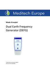 Meditech Europe Dual Earth Frequency Generator Mode D'emploi