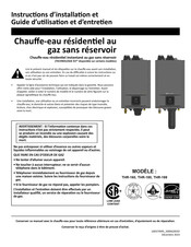 A.O. Smith THR-160 Instructions D'installation Et Guide D'utilisation Et D'entretien