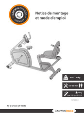 Darwin Fitness DF-RB40 Notice De Montage Et Mode D'emploi