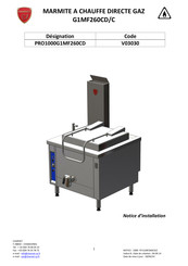 Charvet PRO1000G1MF260CD Notice D'installation