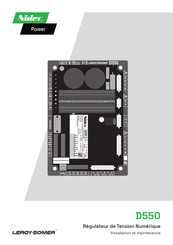 Nidec LEROY-SOMER D550 Installation Et Maintenance