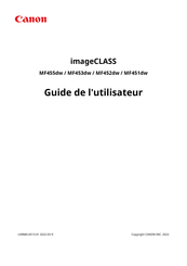 Canon MF453dw Guide De L'utilisateur