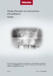 Miele DAS 4931 Mode D'emploi Et Instructions D'installation