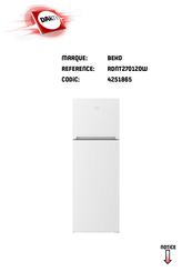 Beko RDNT270120W Manuel D'utilisation