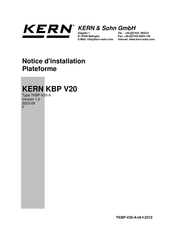 KERN TKBP 150V20M-A Notice D'installation