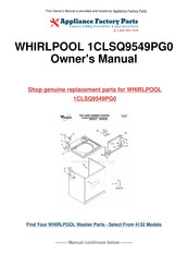 Whirlpool 1CLSQ9549PG0 Instructions D'utilisation