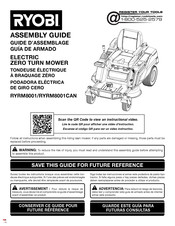 Ryobi RYRM8001 Guide D'assemblage