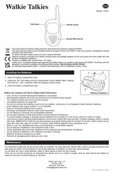 eKids Walkie Talkie V200 Manuel D'instructions