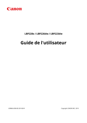 Canon LBP223dw Guide De L'utilisateur