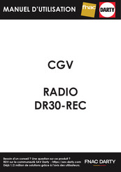 CGV DR30-REC Notice D'emploi