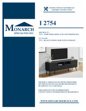 Monarch Specialties I 2754 Instructions D'assemblage