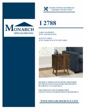 Monarch Specialties I 2788 Instructions D'assemblage