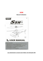 SYMA S5H Manuel D'utilisation