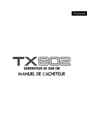 Yamaha TX802 Guide De L'acheteur